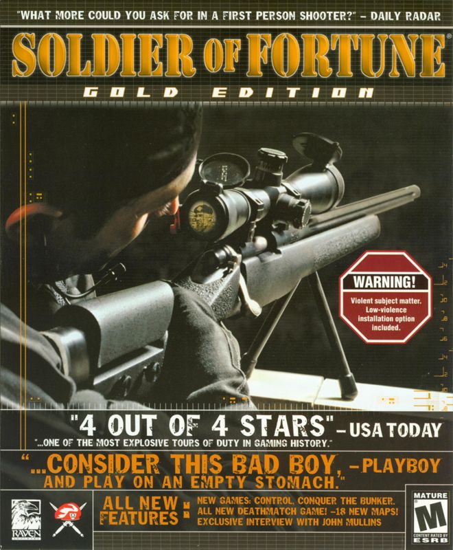 Soldier of Fortune: Gold Edition box art for Playstation 2